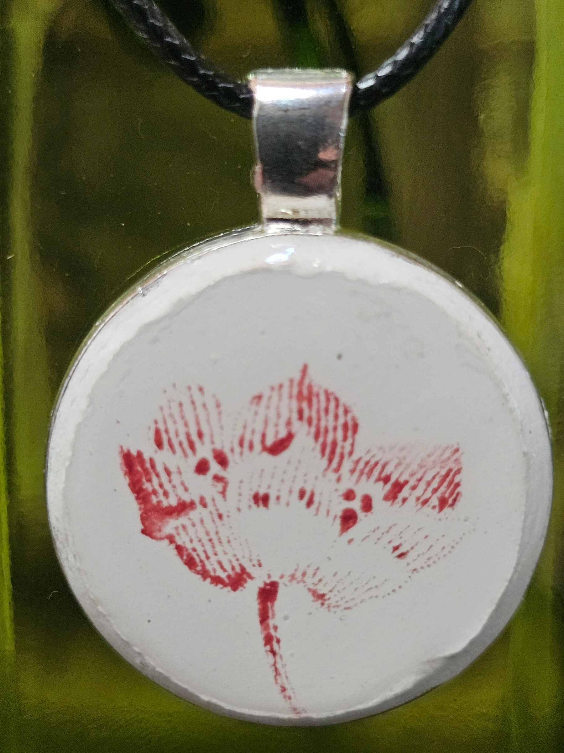 Pendant with Sarreguemines iron earth plate Fontanges model – photo 2
